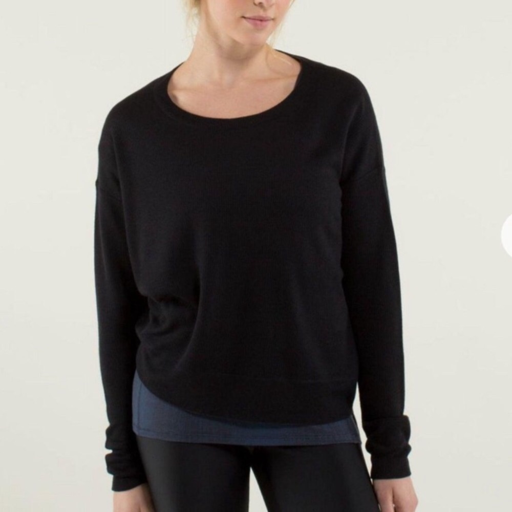 Lululemon Pure Balance Sweater Black Soot Light